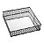 BANDEJA DE METAL C/ESPELHO BARCELONA PRETA 17x17x5cm - Imagem 1