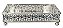 BANDEJA FLOWER RETANGULAR EM METAL NIQUELADO ESPELHADA 28X13.5X7CM - Imagem 1