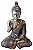 ESTATUA DECORATIVA BUDA EM RESINA 7.5X4.8X10.5CM MUDRA - Imagem 1
