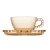 CJ 4 XÍCARAS CAFÉ CRISTAL C/PIRES CORAÇÃO PEARL ÂMBAR 85ml - Imagem 3