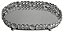 BANDEJA OVAL ESPELHADA METAL/VIDRO 29X20X5CM CLEAR - Imagem 1