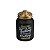 POTE DECORATIVO VIDRO C/TAMPA METAL PRETO/DOURADO 1l - Imagem 1