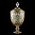 POTICHE CORATIVO C/PÉ CRISTAL DIAMOND ÂMBAR METALIZADO 15x32 - Imagem 2