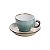 CJ 4 XÍCARAS PORCELANA P/CAFÉ C/PIRES AZUL 100ml - Imagem 1