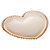 PRATO CRISTAL CORAÇÃO PEARL ÂMBAR 30x25x2cm - Imagem 1
