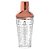COQUETELEIRA OPEN BAR VIDRO TAMP ACO INOX 460ML 8X21X8 COBRE - Imagem 1