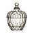 POTICHE DECORATIVO DE CRISTAL JAGUAR 10,8x14,5cm - Imagem 1
