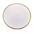 PRATO RASO CRISTAL C/BORDA DOURADA LINEN 26cm - Imagem 1