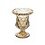 VASO C/PÉ DE VIDRO DIAMOND ÂMBAR METALIZADO 14,5x11,5cm - Imagem 1