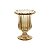 VASO C/PÉ DE VIDRO RENAISSANCE ÂMBAR METALIZADO 15x24cm - Imagem 1