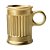 JOGO DE 6 XICARAS PARA CAFE COFFEE TIME EM CRISTAL 85ML COR OURO - Imagem 1
