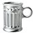 JOGO DE 6 XICARAS PARA CAFE COFFEE TIME EM CRISTAL 85ML COR PRATA - Imagem 1