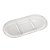 PETISQUEIRA CRISTAL C/3 DIVISÕES OVAL PEARL 30x15x2cm - Imagem 1
