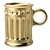 JOGO DE 6 XICARAS PARA CAFE COFFEE TIME EM CRISTAL 85ML COR OURO - Imagem 1