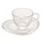 CJ 4 XÍCARAS CAFÉ CRISTAL C/PIRES CORAÇÃO PEARL 85ml - Imagem 1