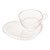 XÍCARA CHÁ CRISTAL C/PRATO CORAÇÃO PEARL 180ml - Imagem 1