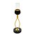 CASTIÇAL METAL PRETO/DOURADO 12x43cm - Imagem 1