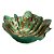 CENTRO DE MESA FOLHAGEM EM VIDRO L38,5XP33XA14CM COR VERDE - Imagem 1