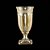 VASO C/PÉ DE CRISTAL BRANDON ÂMBAR 16x32,5cm - Imagem 3