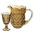 CJ 7PC JARRA C/6 TAÇAS  CRISTAL P/ÁGUA LILE ÂMBAR 1,5l/240ml - Imagem 1