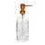 CJ 3PC P/BANHEIRO DE VIDRO FLOR DE LIS GOLD ROSÉ - Imagem 1