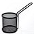 MINI CESTA REDONDA PARA ALIMENTOS EM ACO INOX D8,5XA9CM COR PRETO - Imagem 1