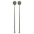 CONJUNTO DE MISTURADORES BOLINHA PARA DRINK 2 PECAS EM ACO INOX A19CM COR PRATA - Imagem 1
