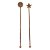CONJUNTO DE MISTURADORES PARA DRINK 2 PECAS EM ACO INOX A19CM COR COBRE - Imagem 1