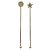 CONJUNTO DE MISTURADORES PARA DRINK 2 PECAS EM ACO INOX A19CM COR DOURADO - Imagem 1