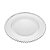 PRATO CRISTAL C/BORDA PRATEADA PEARL 28cm - Imagem 1