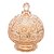 POTICHE DECORATIVO C/PÉ CRISTAL DE CHUMBO SUN ÂMBAR 11x15cm - Imagem 2