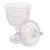 POTICHE DECORATIVO C/PÉ CRISTAL CHUMBO SANTORINI 11,5x24,5cm - Imagem 3