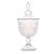 POTICHE DECORATIVO C/PÉ CRISTAL CHUMBO SANTORINI 11,5x24,5cm - Imagem 2