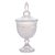 POTICHE DECORATIVO C/PÉ CRISTAL CHUMBO SANTORINI 11,5x24,5cm - Imagem 1