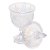POTICHE DECORATIVO C/PÉ CRISTAL CHUMBO DUBLIN 11,5x24,5cm - Imagem 2