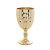 CJ 6 TAÇAS VIDRO P/ÁGUA ROMAN DOURADO 345ml - Imagem 1