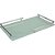 BANDEJA COSMOPOLITAN RETANGULAR VIDRO ALCA ACO INOX 40X25X4 - Imagem 1
