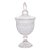 POTICHE DECORATIVO C/PÉ CRISTAL CHUMBO BRANDON 11,5x24,5cm - Imagem 1