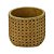 VASO DECORATIVO RESINA PALHA 14x12cm - Imagem 1