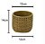 VASO DECORATIVO RESINA PALHA 14x12cm - Imagem 3