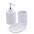 CJ 3PC P/BANHEIRO DE CERÂMICA CANNES BRANCO - Imagem 1