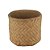 VASO DECORATIVO CIMENTO TRANÇADO PALHA 18x17cm - Imagem 1