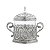 POTE MULTIUSO DE ZAMAC SILVER PLATED AGRA 16x11x15,5cm - Imagem 5