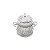 POTE MULTIUSO DE ZAMAC SILVER PLATED AGRA 16x11x15,5cm - Imagem 2