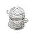 POTE MULTIUSO DE ZAMAC SILVER PLATED AGRA 16x11x15,5cm - Imagem 3