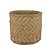VASO DECORATIVO CIMENTO TRANÇADO PALHA 17x15cm - Imagem 1