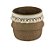 VASO DECORATIVO CIMENTO TASSEL PALHA 27x23cm - Imagem 1