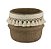 VASO DECORATIVO CIMENTO TASSEL PALHA 20x17cm - Imagem 1