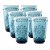 JOGO DE 6 COPOS WOODSTOCK EM VIDRO 355ML A13CM COR AZUL - Imagem 1