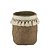 VASO DECORATIVO CIMENTO TASSEL PALHA 17x21cm - Imagem 1